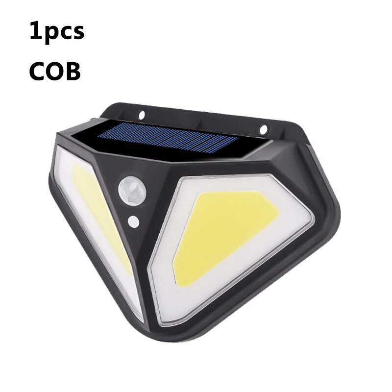 102 LED Solar Light Built in Battery Outdoor Lamp Powered Sunlight Waterproof Motion Sensor Street Light for Garden Decoration: 1PCS (COB)