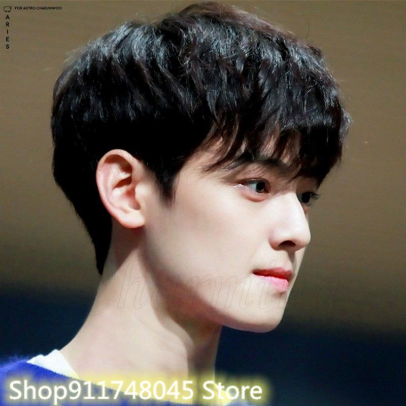 Korean Vogue Style Handsome Natural Men Wig Man Short Wig Short Straight Hair Full Wigs Bald Replacement Block Curls Fluffy for