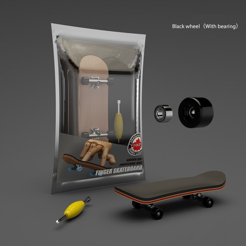 Jouet de skateboard avec roulements, 1 kit de skateboard , nouveauté pour enfants, de noël: Black