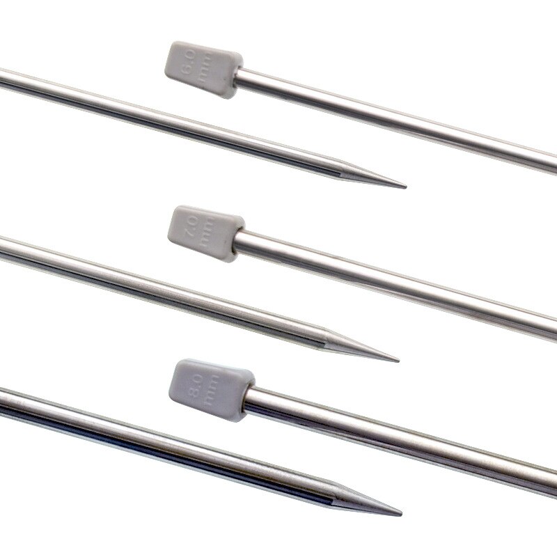 1Pair 35CM Multi Purpose Crochet Hook DIY Sewing Tools Stainless Steel Silver Sweater Weaving Needle Knitting Needles