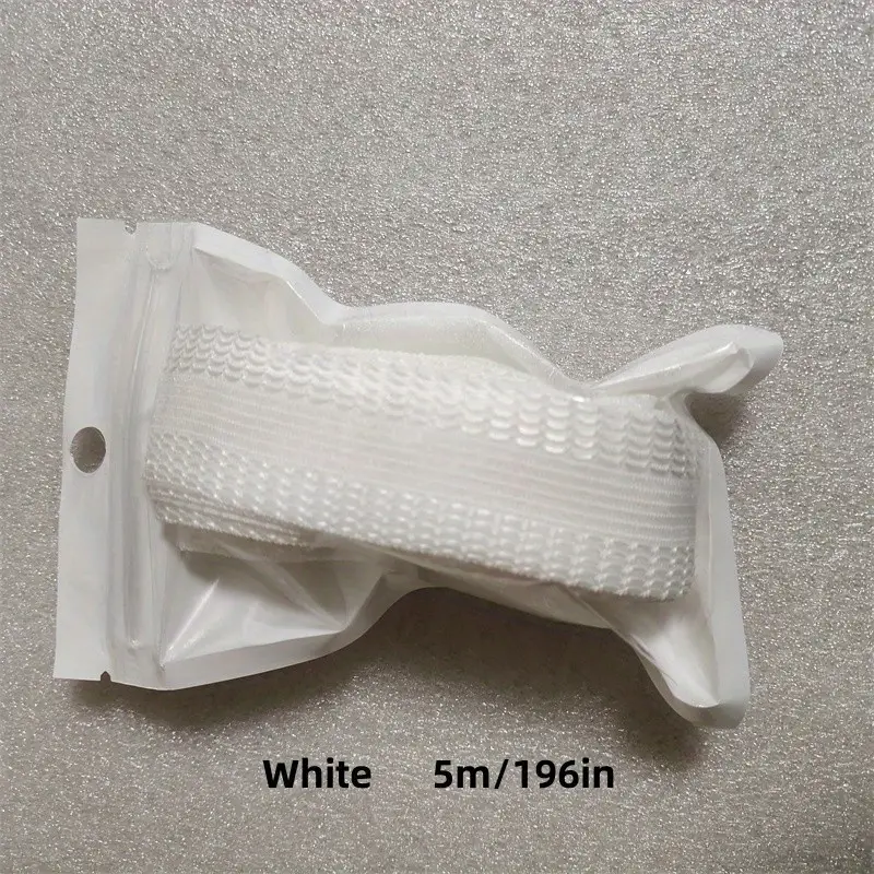 1/5M Self-Adhesive Pants Hem Tape Trouser Edge Paste Iron-on Pant Shorten Tools DIY Clothing Repair Polyester Tape Sewing Supply: P / WHITE