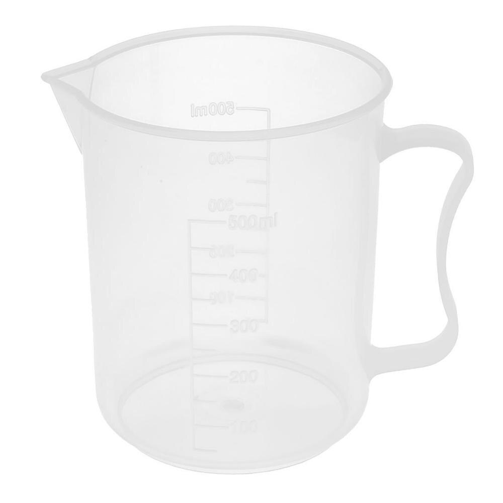 1~5PCS 250ml-3000ml Liquid Measuring Cup Can Be Used For Baking Kitchen School Laboratory PP Material Measuring Cup With Handle: 1PCS x 500ml