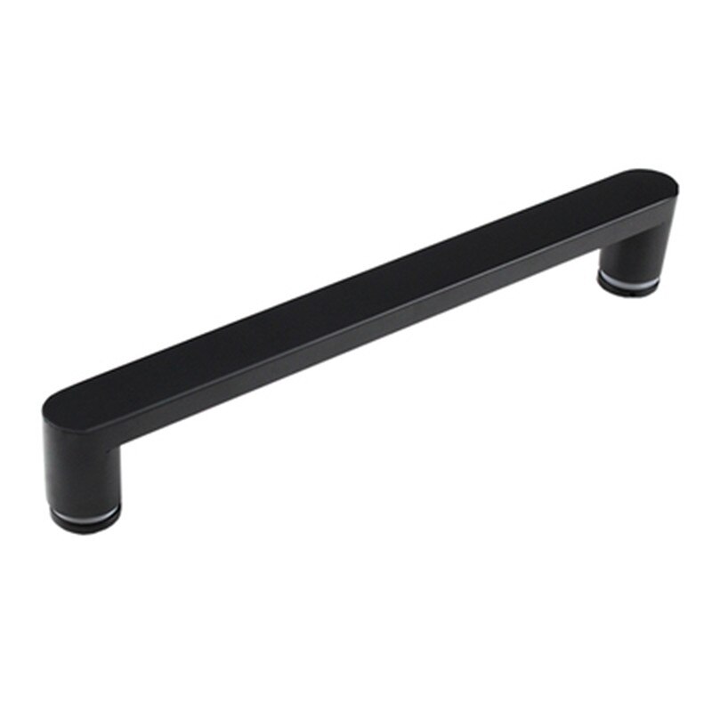 Thickened square tube black stainless steel single side shower room handle black glass sliding door handle(D-42)