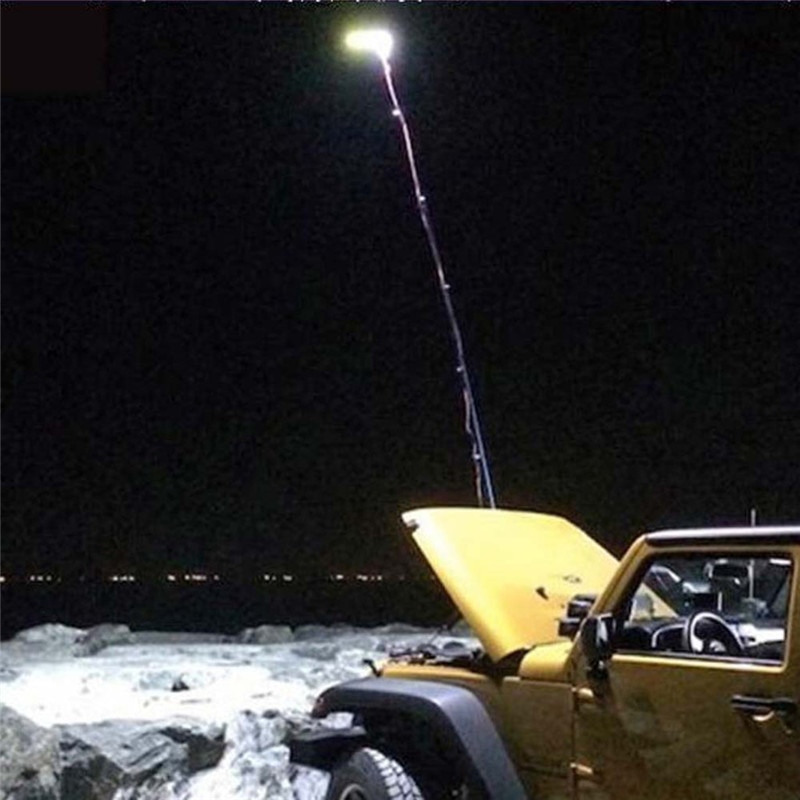 Fjernstyrt teleskopstang ledet fiske utendørs camping lanterne lys lampe fotturer bbq ic chip hage nødarbeid lys søkelyset