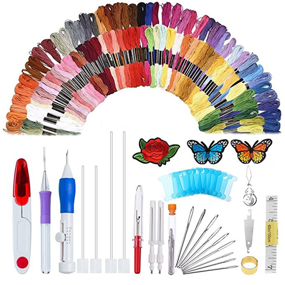 Russische Diy Magic Borduren Stiksels Punch Naald Tool Stiksels Punch Pen Met Case Sets Diy Craft Naaien Tool Voor Borduurwerk