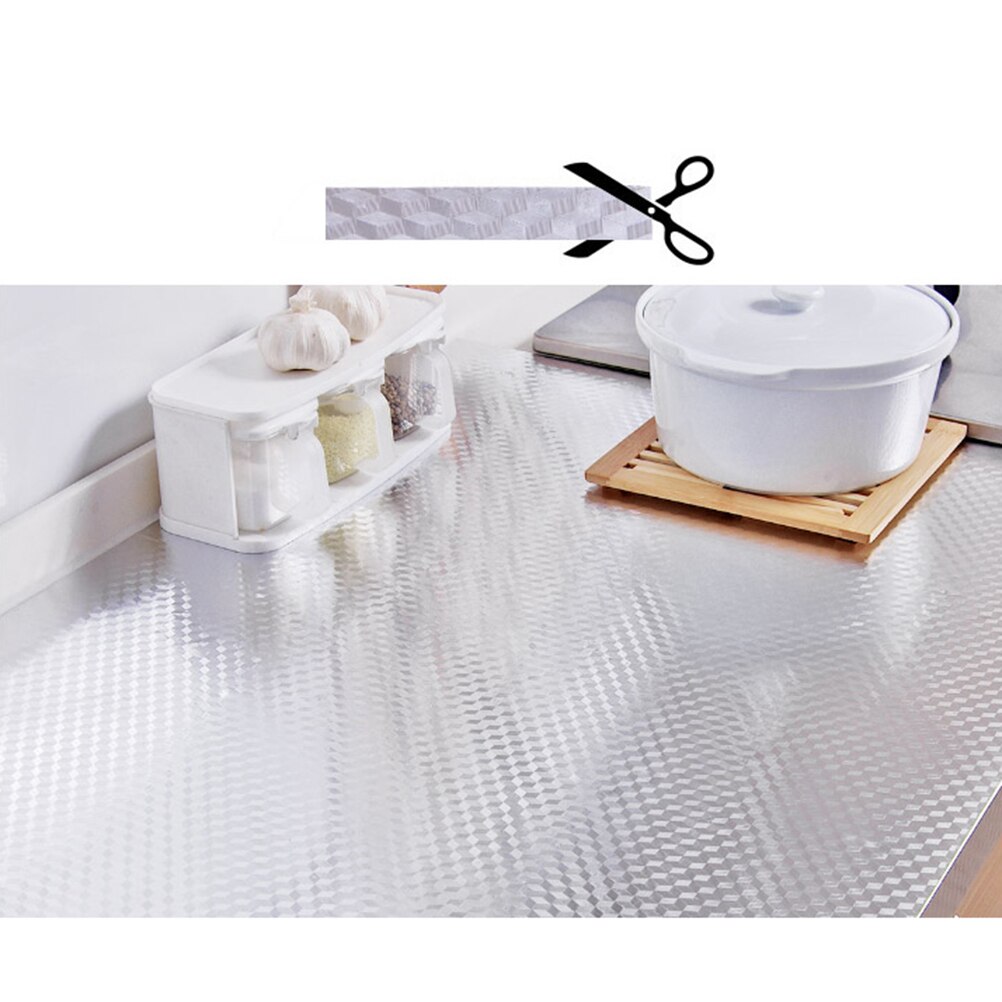Zelfklevende Hittebestendige Waterdichte Vochtbestendig Aluminiumfolie Papier Olie-Proof Lekvrije Muursticker keuken Benodigdheden