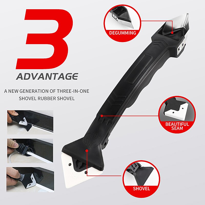 3 in 1 silicone sealant removal tool kit combination scraper caulking mold smooth finishing scraper grouting removal useles