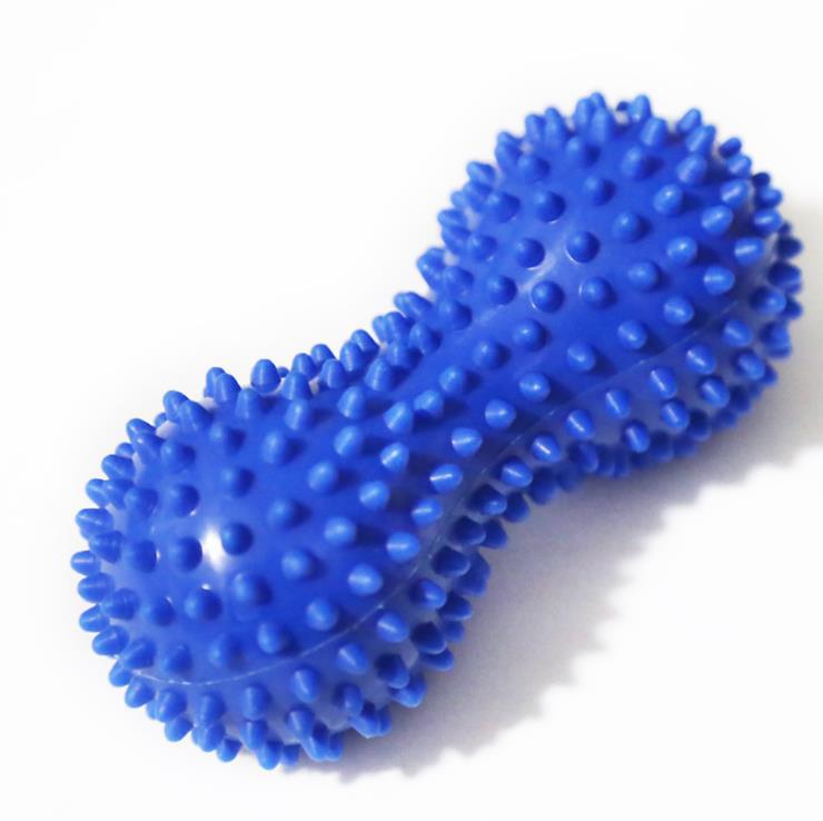 Jordnöts pvc yogatillbehör med taggar träning massage jordnötshandboll yoga fitnessboll uppblåst airbag jordnötsboll 6 färger: Brun