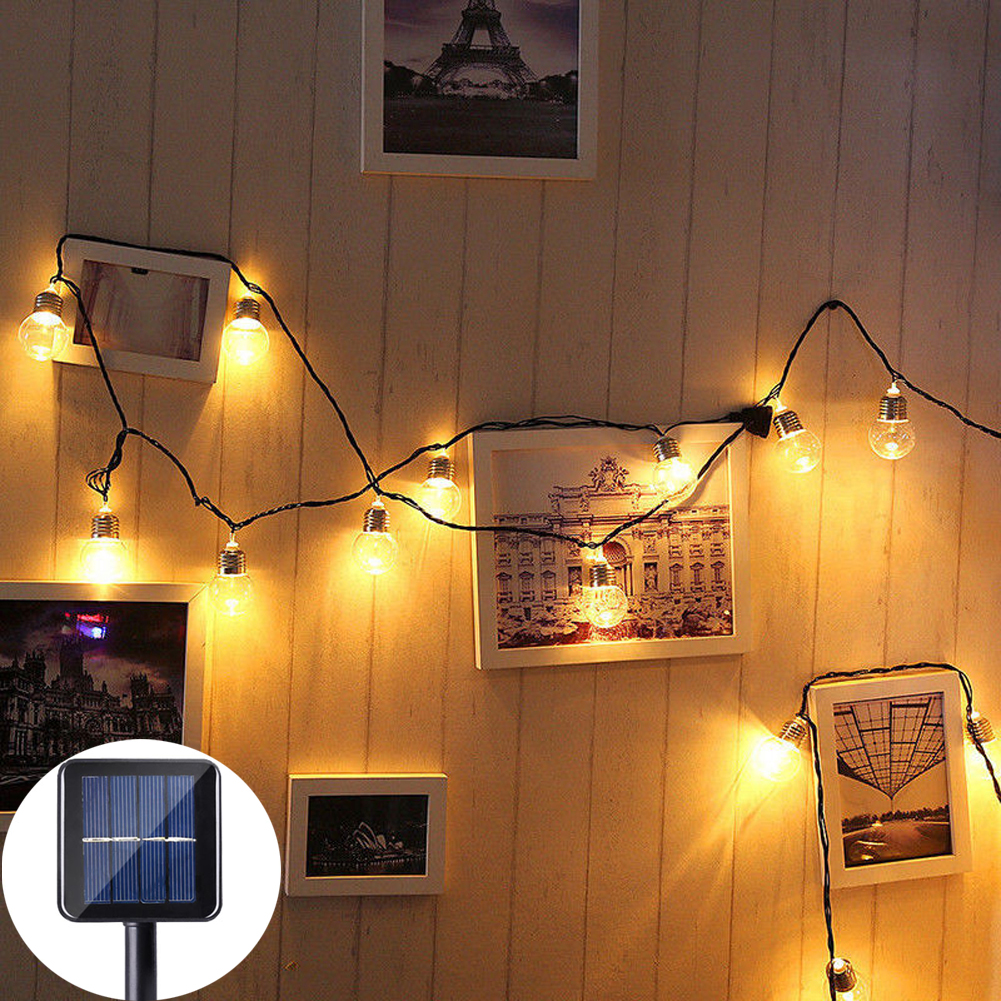 Solar Globe Lamp String Lights, 10 /20LED Solar Led String Lights G50 Globe Lampen Licht Waterdichte Outdoor Solar Tuinverlichting
