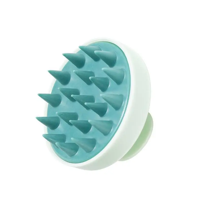 1 cepillo de champú de silicona para cabeza, peine para masaje del cuero cabelludo, peines para lavado de cabello, cepillos para masaje corporal para baño y ducha, herramientas de peluquería: Azul