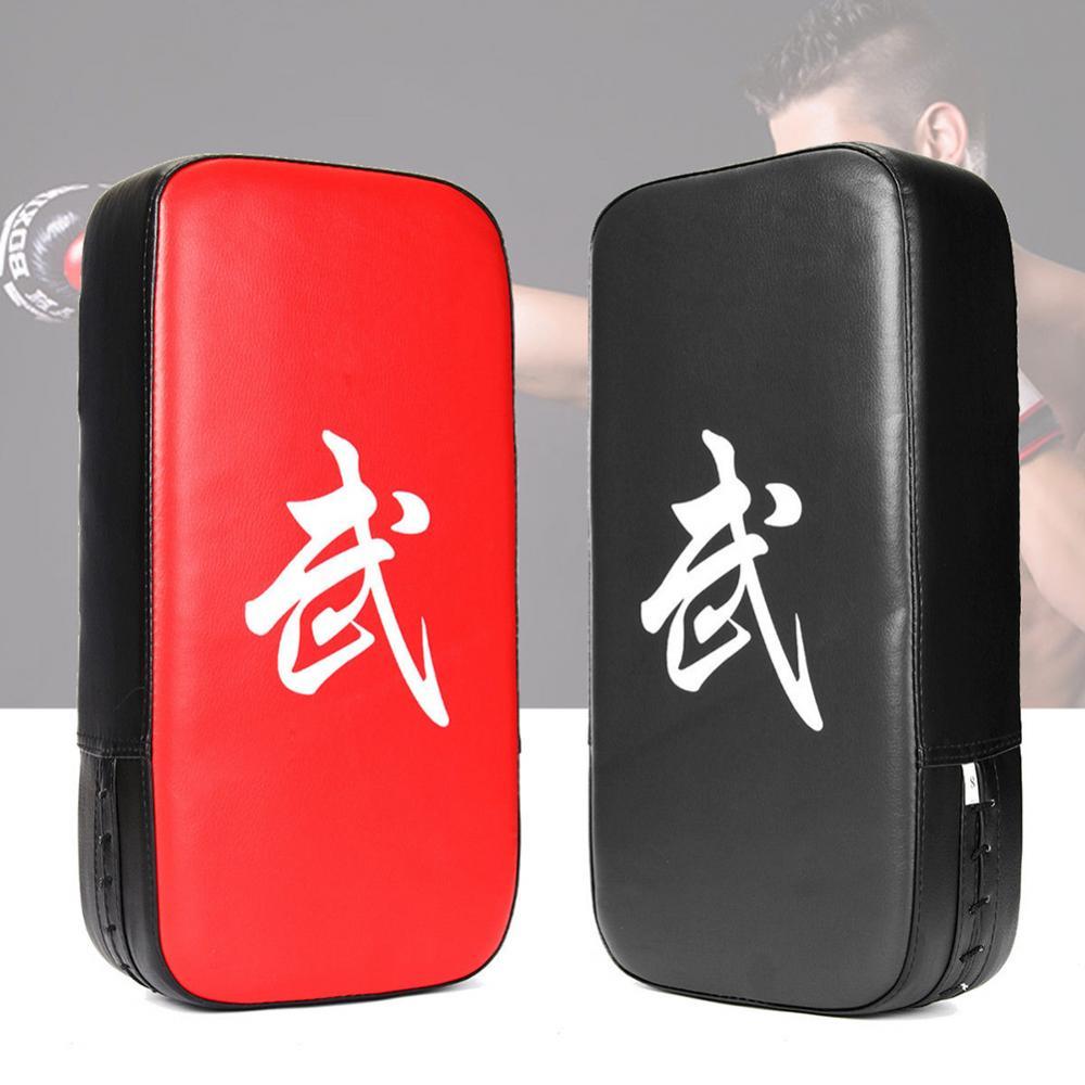 Faux Leather MMA Muay Thai Kick Boxing Training Punch Pad Hand Focus Target