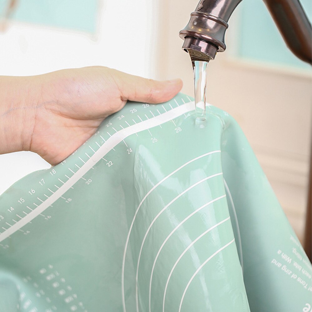 Grand tapis de pétrissage en Silicone de 60CM, tapis de cuisson antiadhésif, pour rouler la pâte épaisse avec planche à pâtisserie à Double échelle pour la cuisine