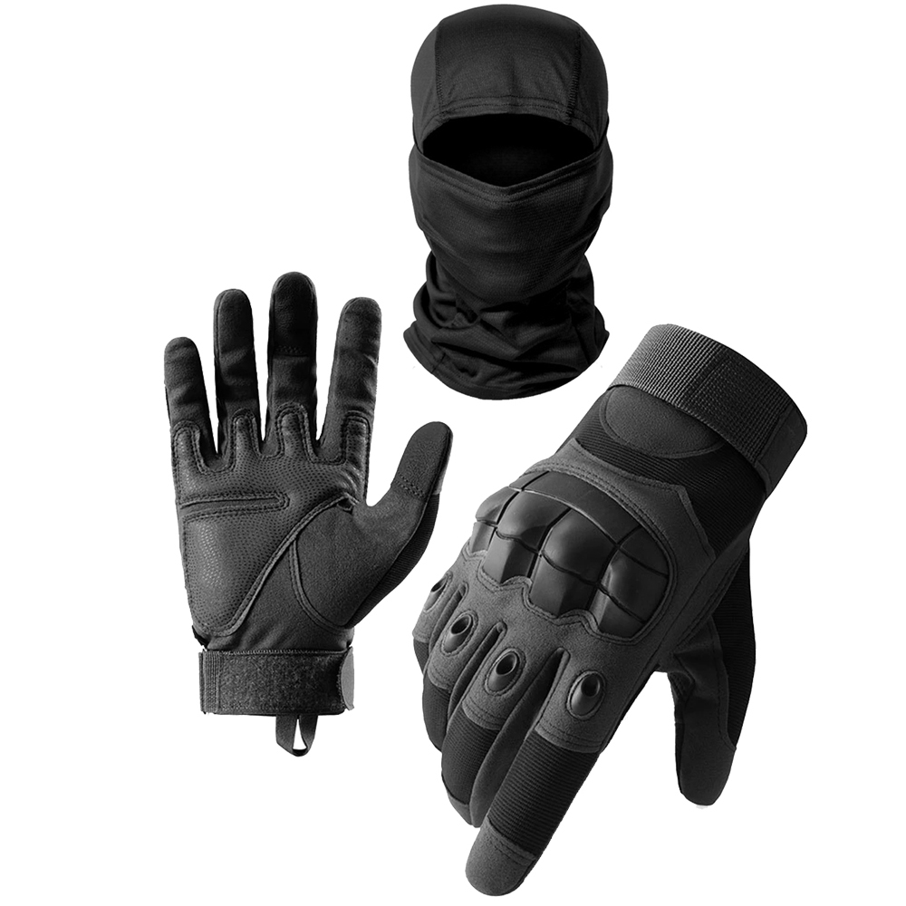Luva Moto-Luvas Masculinas de Motocicleta, Engrenagem Protetora, Dedo Completo, Tela Sensível Ao Toque, Moto, Motocross, Equitação, Preto