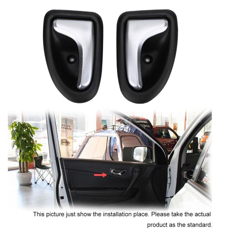Easy To Install Car Interior Internal Door Handle For Renault Clio Megane Scenic Trafic Chrome Plated