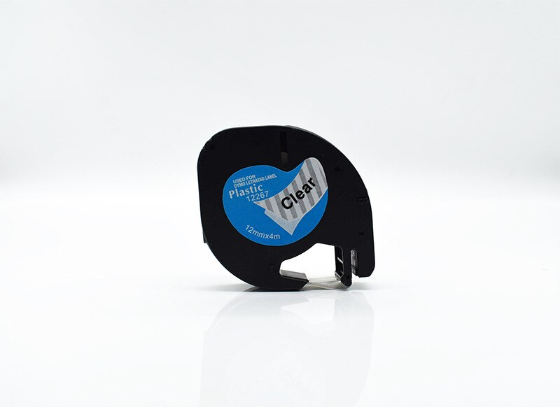 5 bandas de etiquetas de plástico para compatibilidad en blanco y negro para fabricantes de etiquetas Dymo Letratag Qx 50, Xr, Xm, 2000 y Plus: C