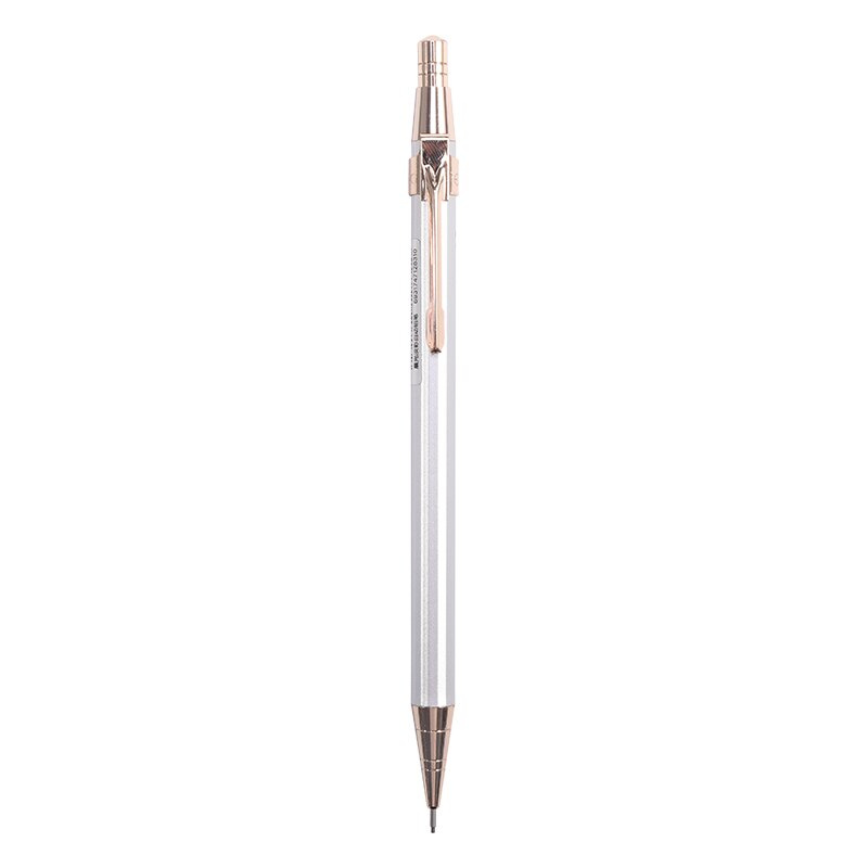M&amp;G Full Metal Mechanical Pencils Morandi Color 0.5mm HB Lead Refill Student Writing Automatic Pencils Lapiseira School Supplies: 1pc 0.7mm Silver