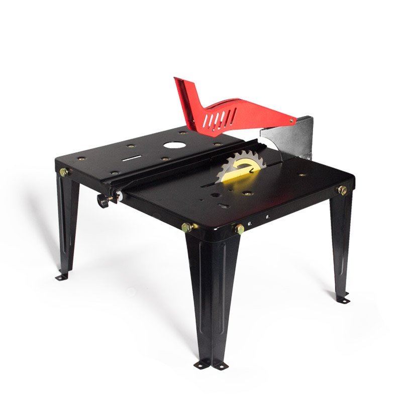 Table de travail du bois multifonctionnel portable décoration de ménage porte-outils table coulissante scie circulaire électrique table de scie à bascule