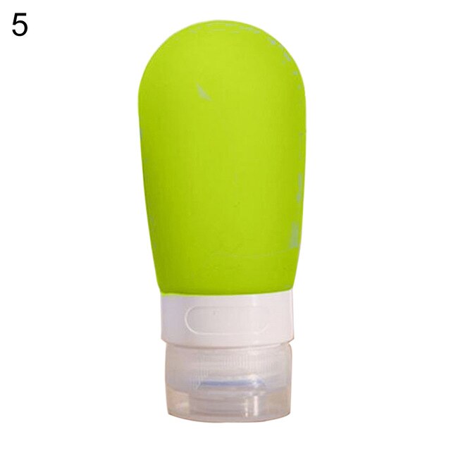 38/60/80ml Portable Spherical Silicone Refillable Mini Traveler Packing Bottle Press Bottle For Lotion Shampoo Dispenser: Green / 80ml