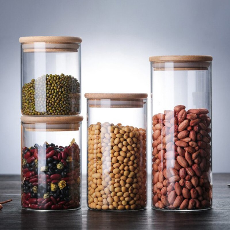 Bocal à bonbons en verre transparent à facettes avec couvercle en cristal - 300 ml [765 Bocal à bonbons en verre transparent à facettes avec couvercle en cristal - 300 ml [765