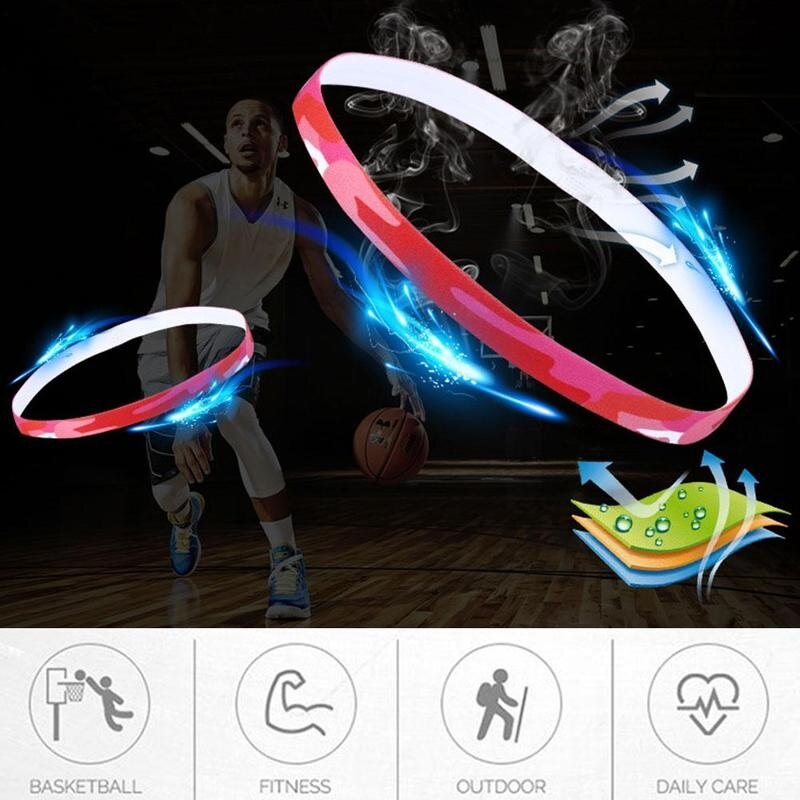 Sport Hairband Running Band Sweat Anti-slip Elastic For Women badminton Sweatband Men Bands Biking Headbands Hair Grip C1E9