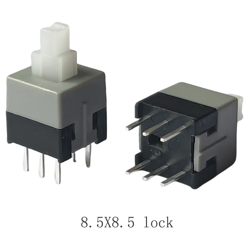 20Pcs Self-Locking Push Switch Press On Press Off Button Switch 6Pin Size 5.8x5.8mm 7x7mm 8X8mm 8.5x8.5mm: Brown