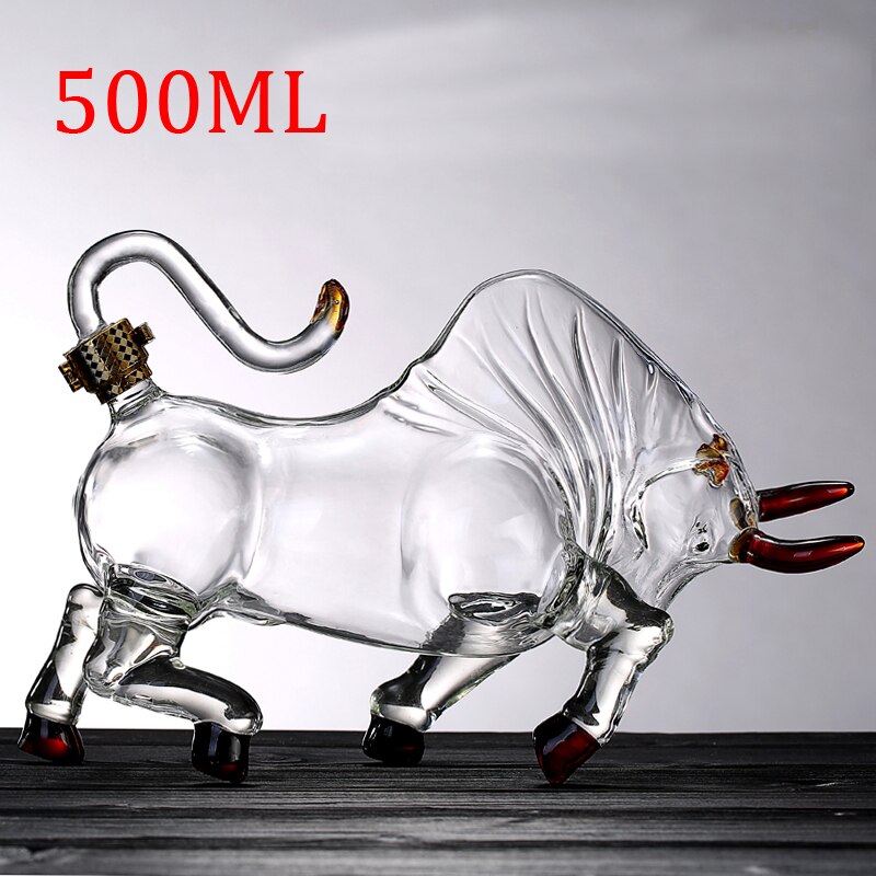 Cow Shaped Style Home Bar Whiskey Decanter for Liquor Scotch Bourbon Wine Bottle 250ML-1000ML Home Bars Whiskey Barrel: 500ML
