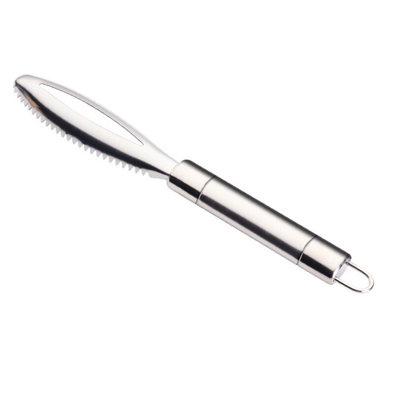 Fish Skin Brush Stainless Steel Fish Cleaning Scraper Knife Quick Scraping Fish Scale Skin Remover Fish Scraping Peeler: 1PCS
