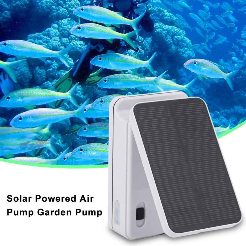 Multifunctionele Solar Aquarium Luchtpomp Fish Tank Mini Air Compressor Zuurstof Pomp Usb Aquarium Outdoor Vissen Zuurstof pomp