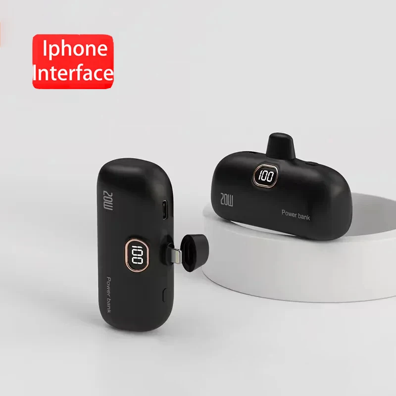 Xiaomi-Mini cápsula de banco de energía inalámbrico, fuente de alimentación móvil, batería externa de emergencia, cargador rápido para iPhone tipo c, 30000mAh: Multicolor / 30000mAh