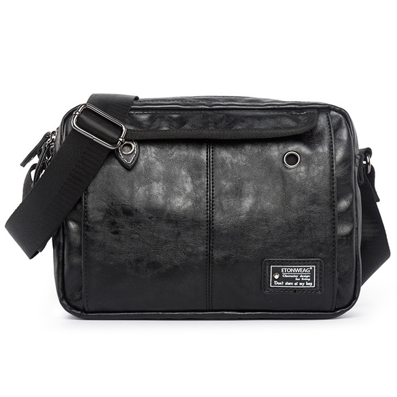 Bolso de de lujo para hombre, bolsos de hombro tipo bandolera informales de cuero para hombre, Bolsa Bandolera de viaje pequeña Vintage con solapa, Bolsas masculinas