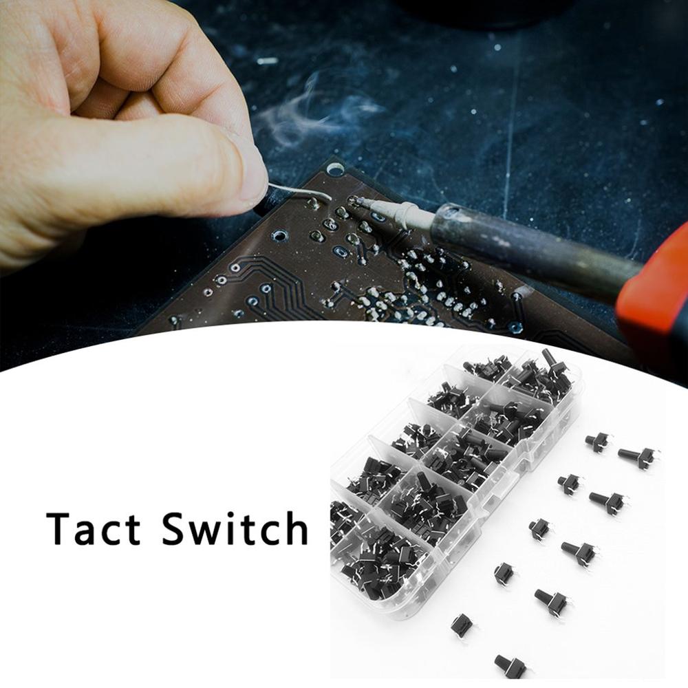 100/200PCS 200pcs 6 * 6 Micro Tact Switch Tactile Push Button Switch DIP 4P 6X6x4.3/5/6/7/8/9/10/11/12/13mm for arduino DIY KIT