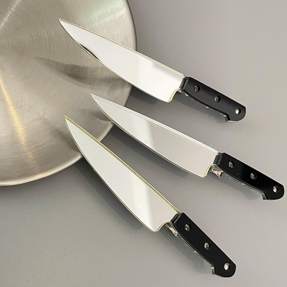 Cuchillo de emulación divertido, pinzas para el pelo, forma de cortador, horquilla tipo espejo, cortador de bordes, horquilla, pinza para el pelo, horquilla de flequillo para niñas