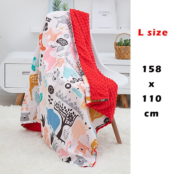 Baby Baumwolle Decke Weichen Flanell Vlies Windeln Neugeborene Kleinkind minky Bettwäsche Decke Kinderwagen wickeln Abdeckungen Blasen M/L größe: Blau