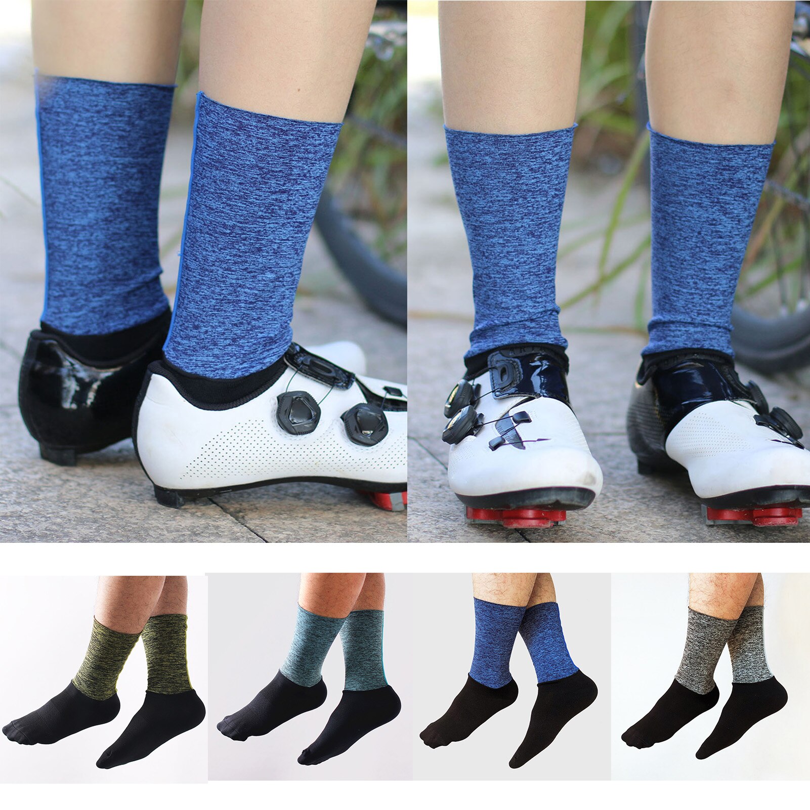 Fietsen Sokken Siliconen Anti Slip Dikke Warme Splitsen Enkel Sport Sokken Voor Outdoor Running Wandelen Basketbal
