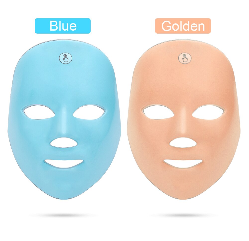 7 Colors Light LED Facial Mask Phototherapy Skin Rejuvenation LED Mask Anti Acne Whitening Wrinkle Removal Mask Face Care Beauty