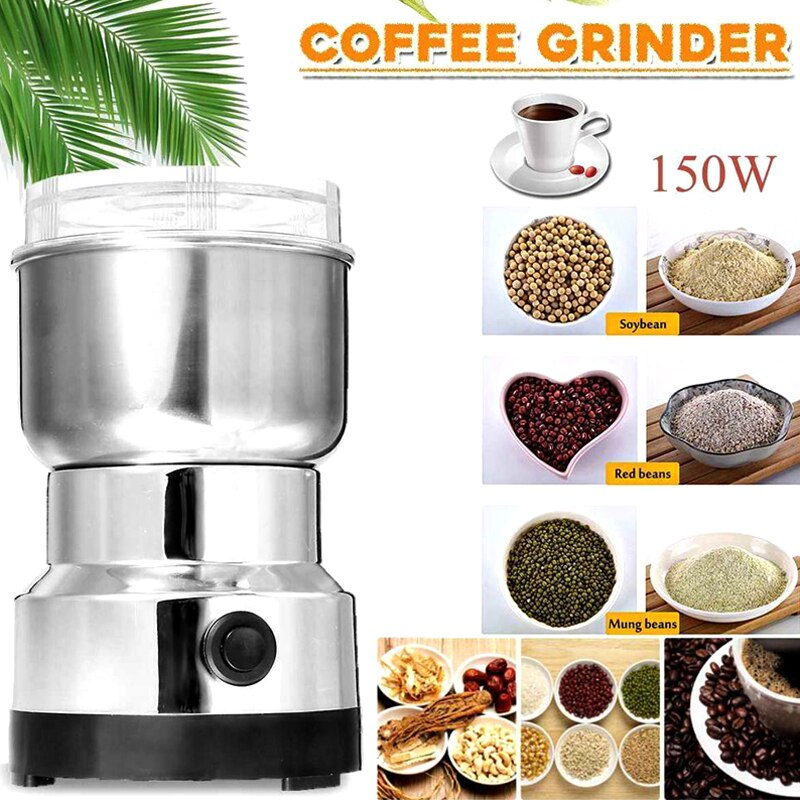 Molinillo Eléctrico para especias, frutos secos, granos de café, con acero inoxidable, para el hogar, cocina, TUE88