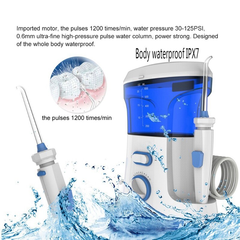 Monddouche 7 Stuk Water Monddouche Water Lente 600Ml Mondhygiëne Bleken Water Floss Waterstraal Orale Irrigati