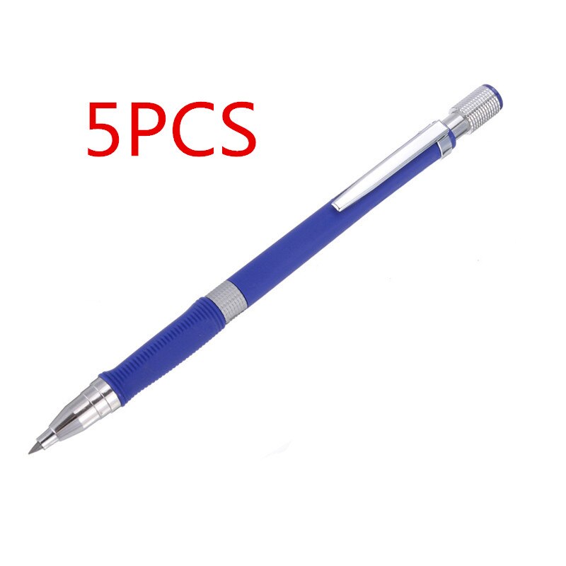 5 stücke 2B Mechanische Bleistift 2mm Metall Blei Halfter Stift Automatische Entwurf Zeichnung Bleistift Kunst Werkzeug Für Technische Zeichnung schwarz/Blau: Blau