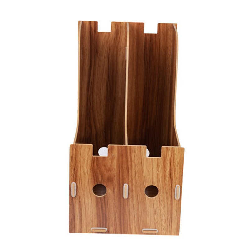 A4 DIY Desktop Wooden File Tray A4 Wood Document Storage Box File Holder Office Desk Organizer School Supplies