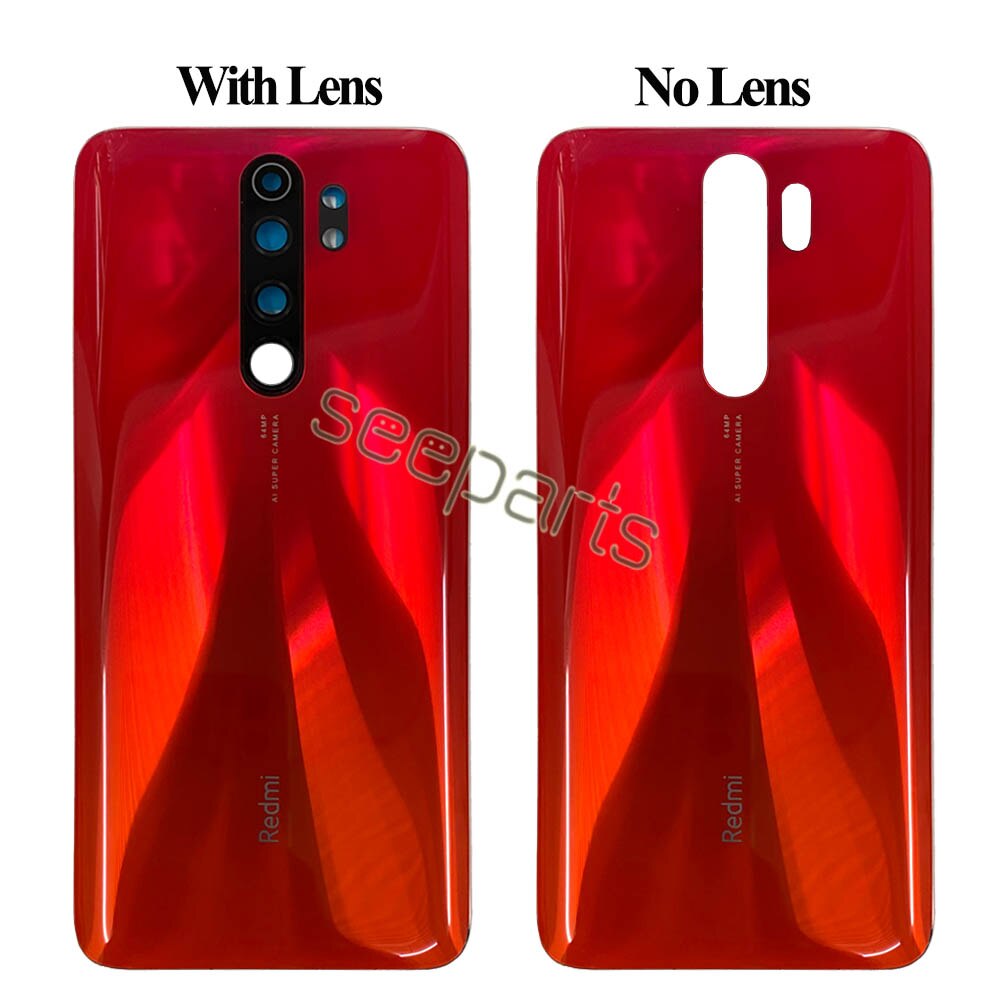 Novo para xiaomi redmi nota 8 pro bateria capa traseira do painel de vidro caso habitação traseira para redmi nota 8 pro volta da bateria capa porta