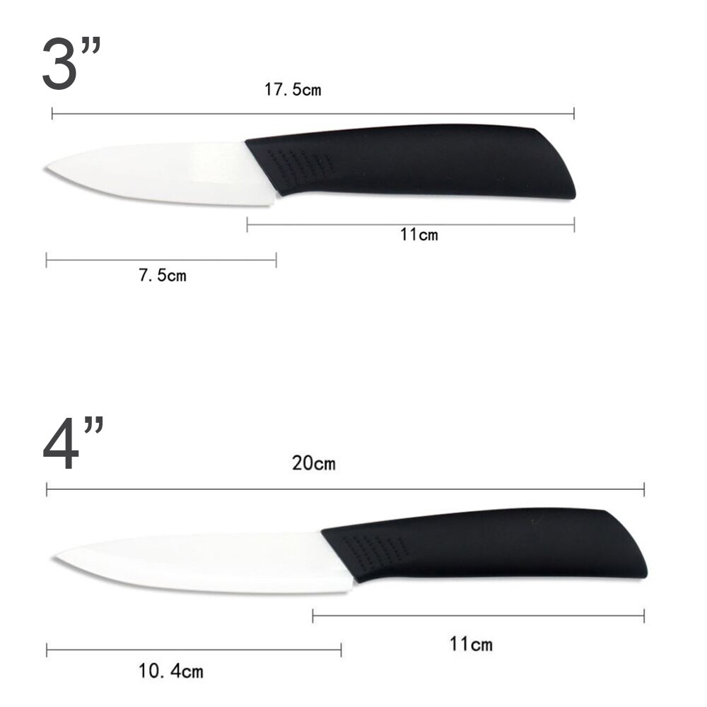 Ceramic Knife Set 3 4 5 6 inch Kitchen Knife Set Fruit Vegetable Utility Slicing Zirconium White Blade Chef Knives