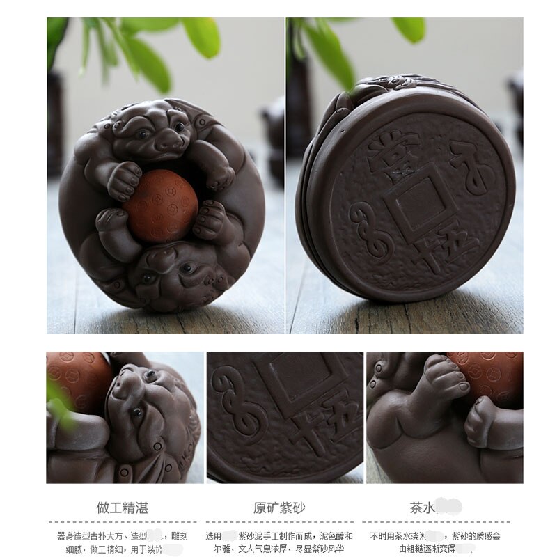 Ceramic Lucky Tea Pets Decoration Tea Ceremony Jewelry Tea Set Transport Cart Tea Set Tea Ceremony Accessories