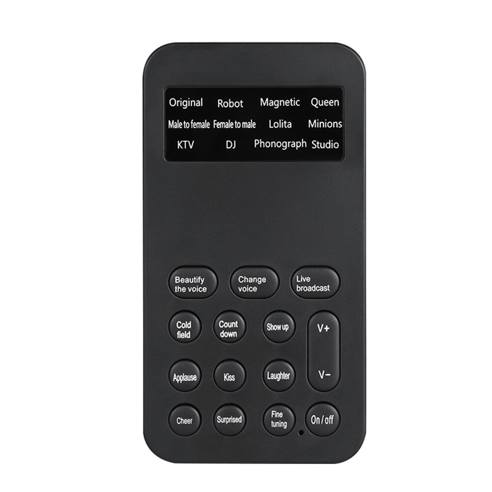 Voice Changer Mini Portable 12 Voice Changing Modulator With Adjustable Voice Functions Phone Computer Sound Card Mic Tool