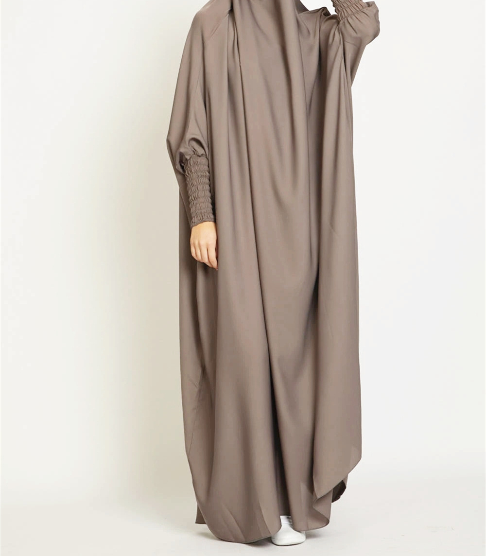 Abito da donna medievale Dubai Türkiye Abito grande altalena tinta unita Abbigliamento genitore-figlio Ramadan Eid Al-fitr Abiti da preghiera musulmani: M / Arancione