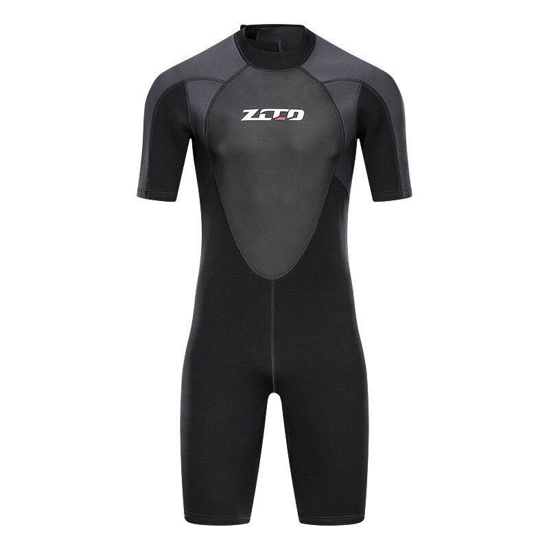 Zcco 3mm neopren våddragt mænd kortærmet dykkerdragt surfing soltæt et stykke sæt snorkling spearfishing badedragt: M