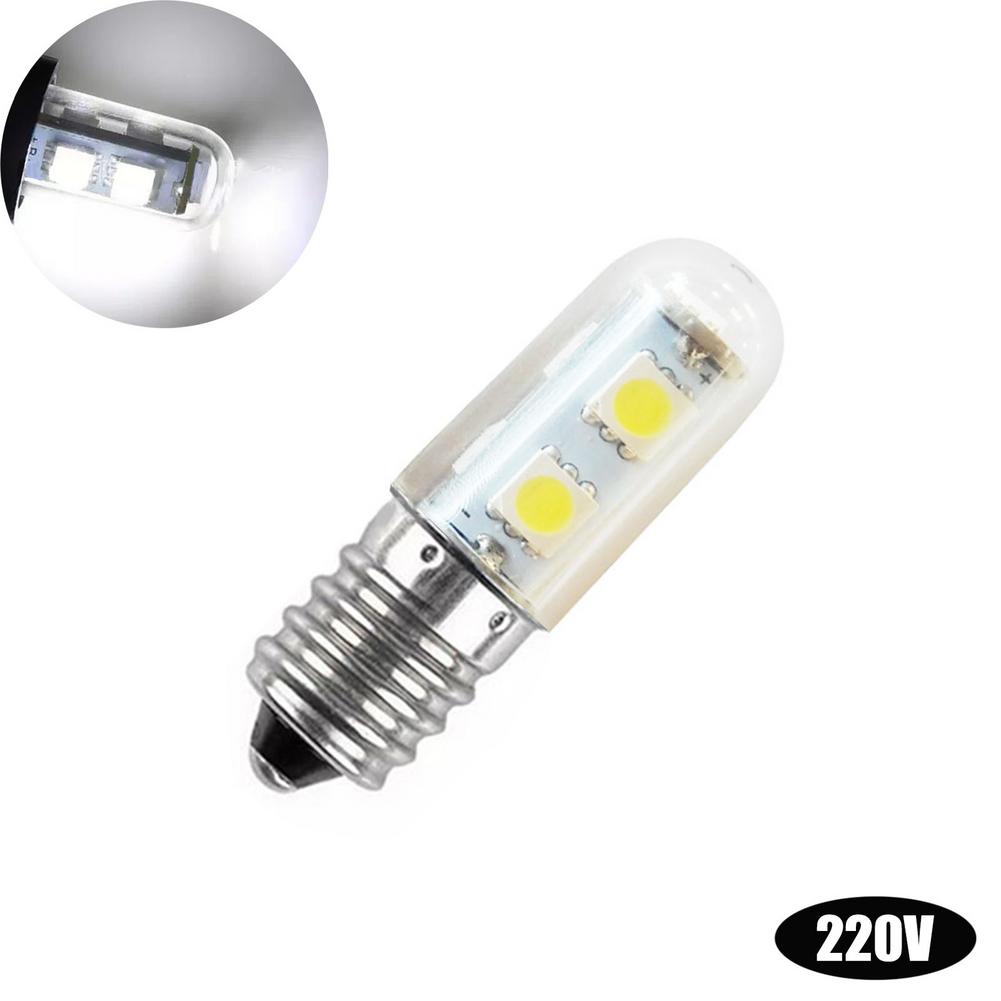 E14 Led Gloeilamp 1.5W SMD5050-Spaarlamp Warm Wit Koud Wit Voor Afzuigkap Koelkast naaimachine: 220V Cool white