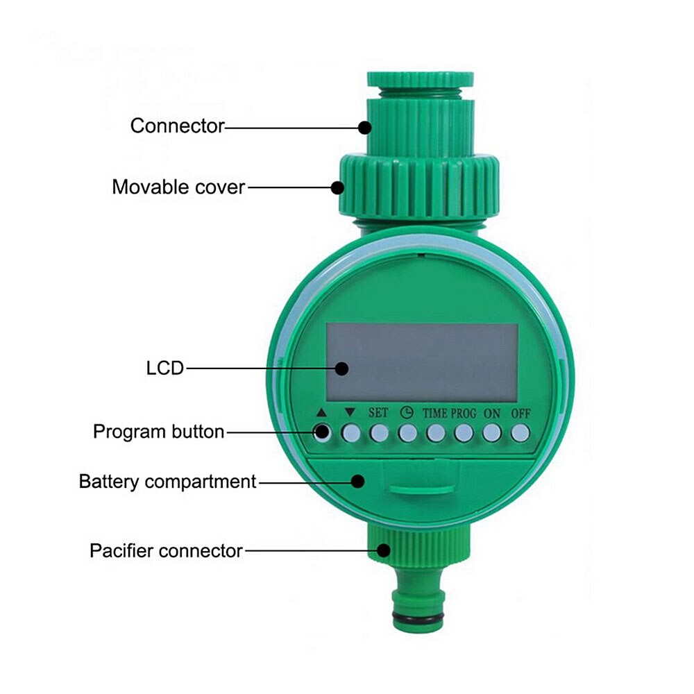 Minuterie d'arrosage automatique étanche avec écran LCD, contrôleur de robinet pour l'extérieur: irragation timer C