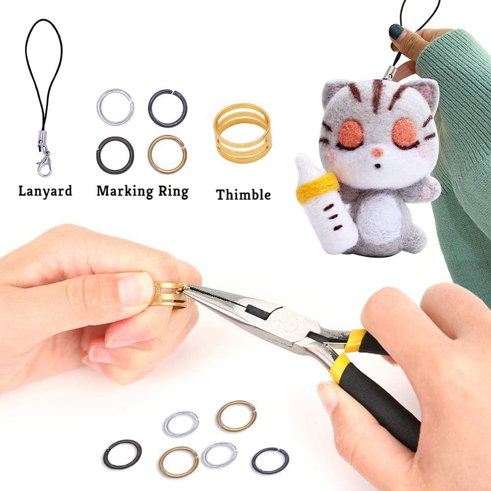 LMDZ 345PCS Soft Felt Fabric Non-woven Felt Fabric Sheet Patchwork DIY Sewing Dolls Crafts Craft Kit Starter Hand Spinning Fiber