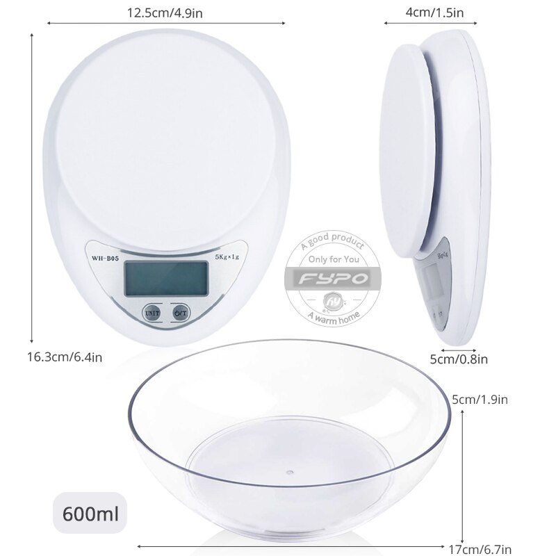 5kg/1g Kitchen Scales with Tray balance Cuisine Foods Measuring weighing Jewelry Medicine scales LED Measures electronic scales
