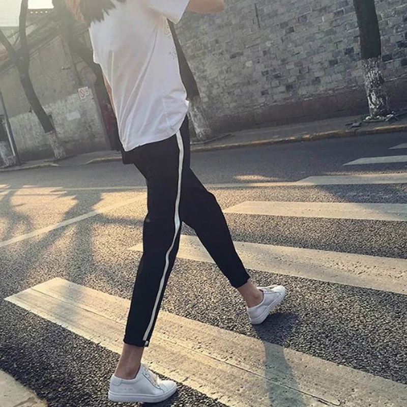 Forår damer sportsbukser unisex joggingbukser træningsbukser elastisk talje udendørs løbebukser